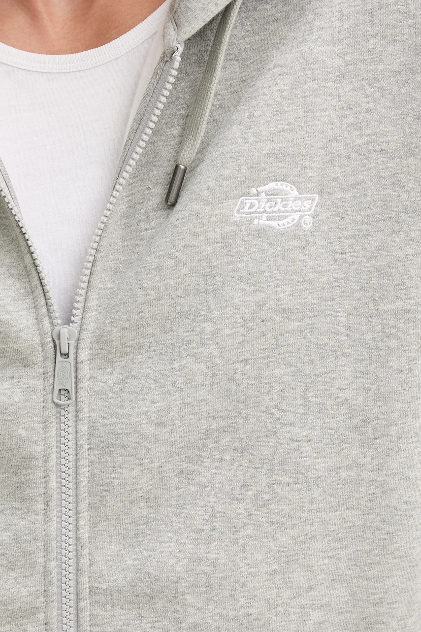 Μπλούζα Dickies SUMMERDALE ZIP THROUGH χρώμα: γκρι, με κουκούλα, DK0A4YQA φωτογραφία