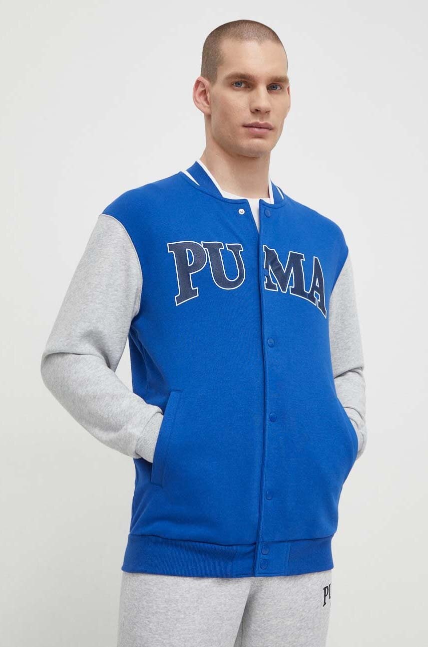 Puma bluză SQUAD bărbați, culoarea bleumarin, cu imprimeu 678971