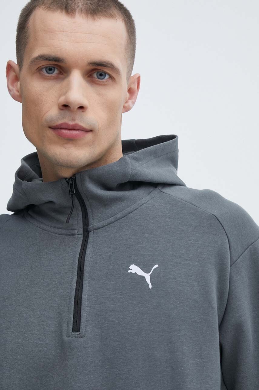 Μπλούζα Puma RAD/CAL χρώμα: γκρι, με κουκούλα, 678914 φωτογραφία