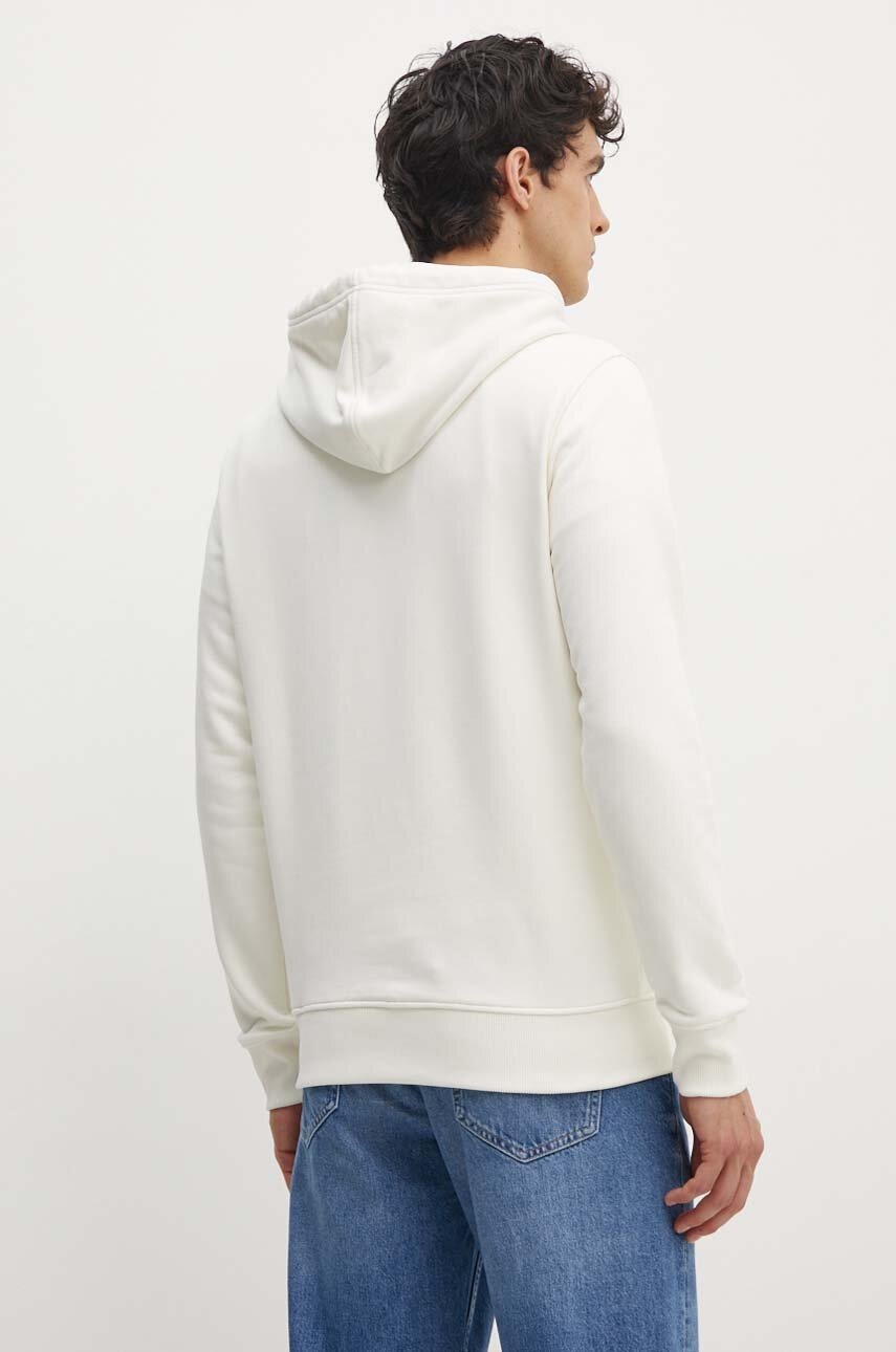 Кофта Calvin Klein Jeans чоловіча колір білий з капюшоном однотонна J30J325149 