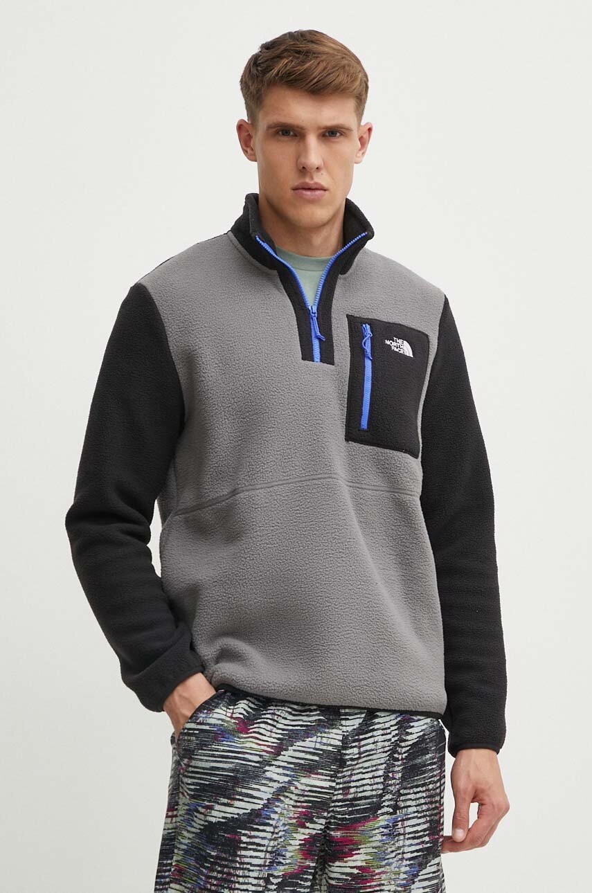 

Спортен суичър The North Face Yumiori в сиво с десен NF0A883SRPI1, Сив