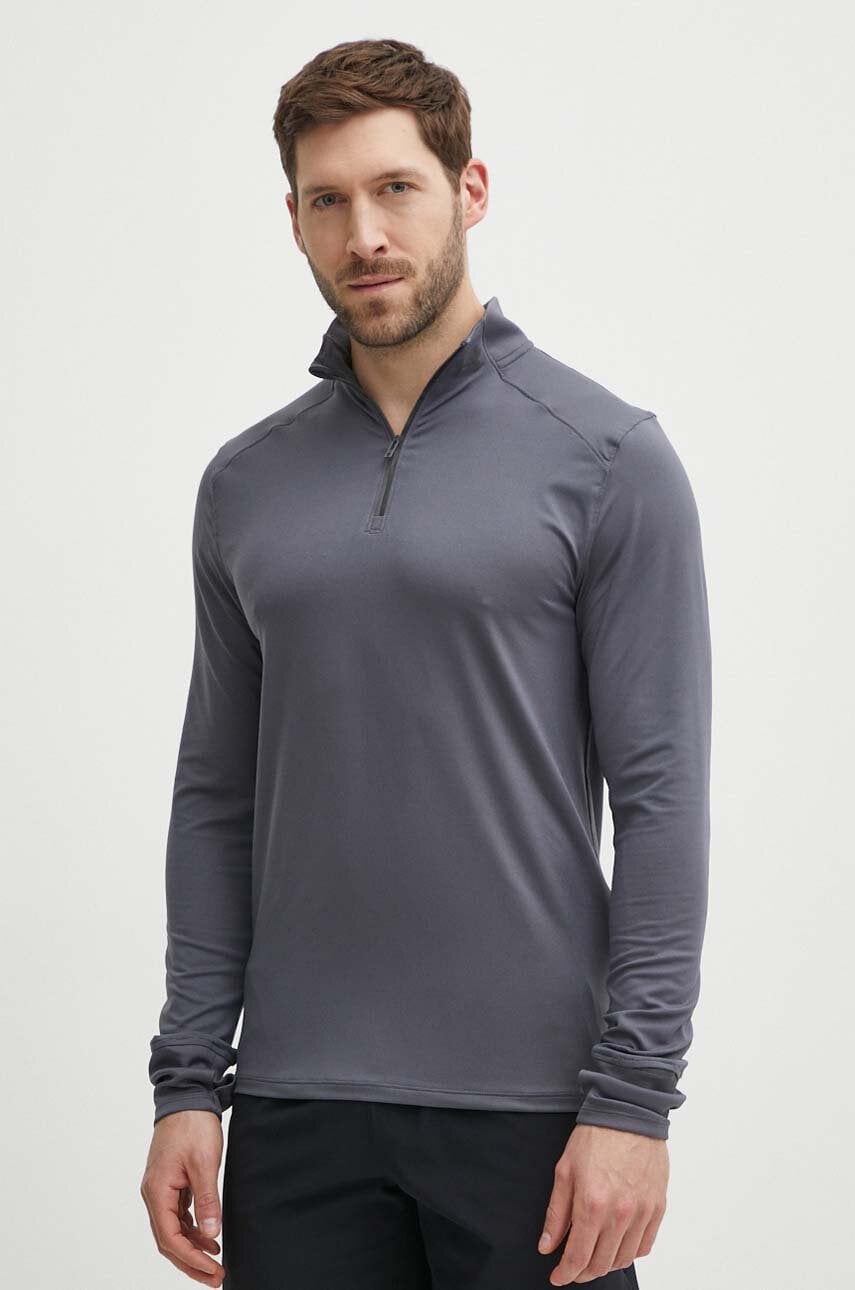 Under Armour hanorac de jogging Qualifier culoarea gri, neted Under Armour hanorac de jogging Qualifier culoarea gri, neted