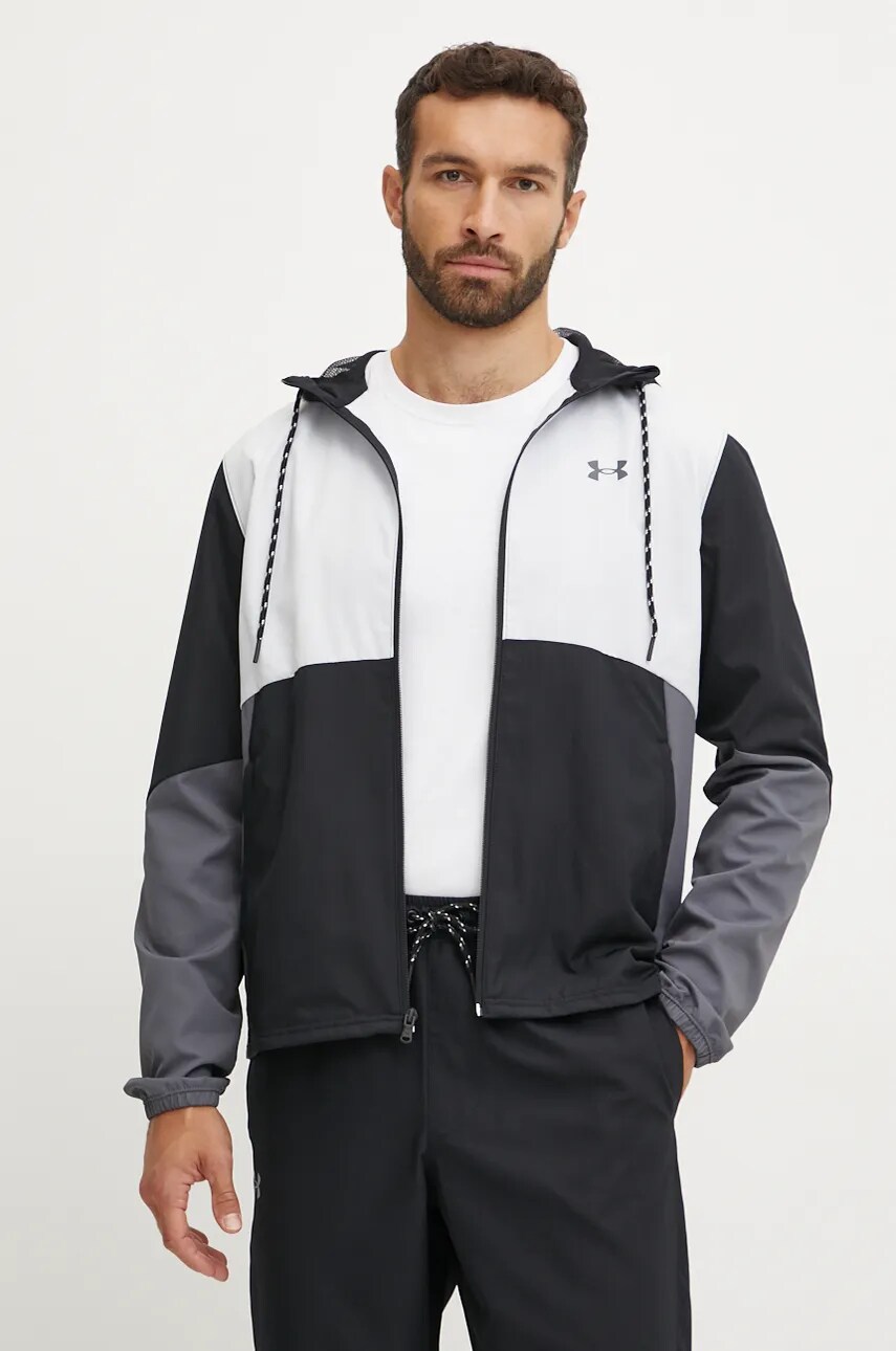 Under Armour windbreaker Legacy culoarea negru, de tranzitie