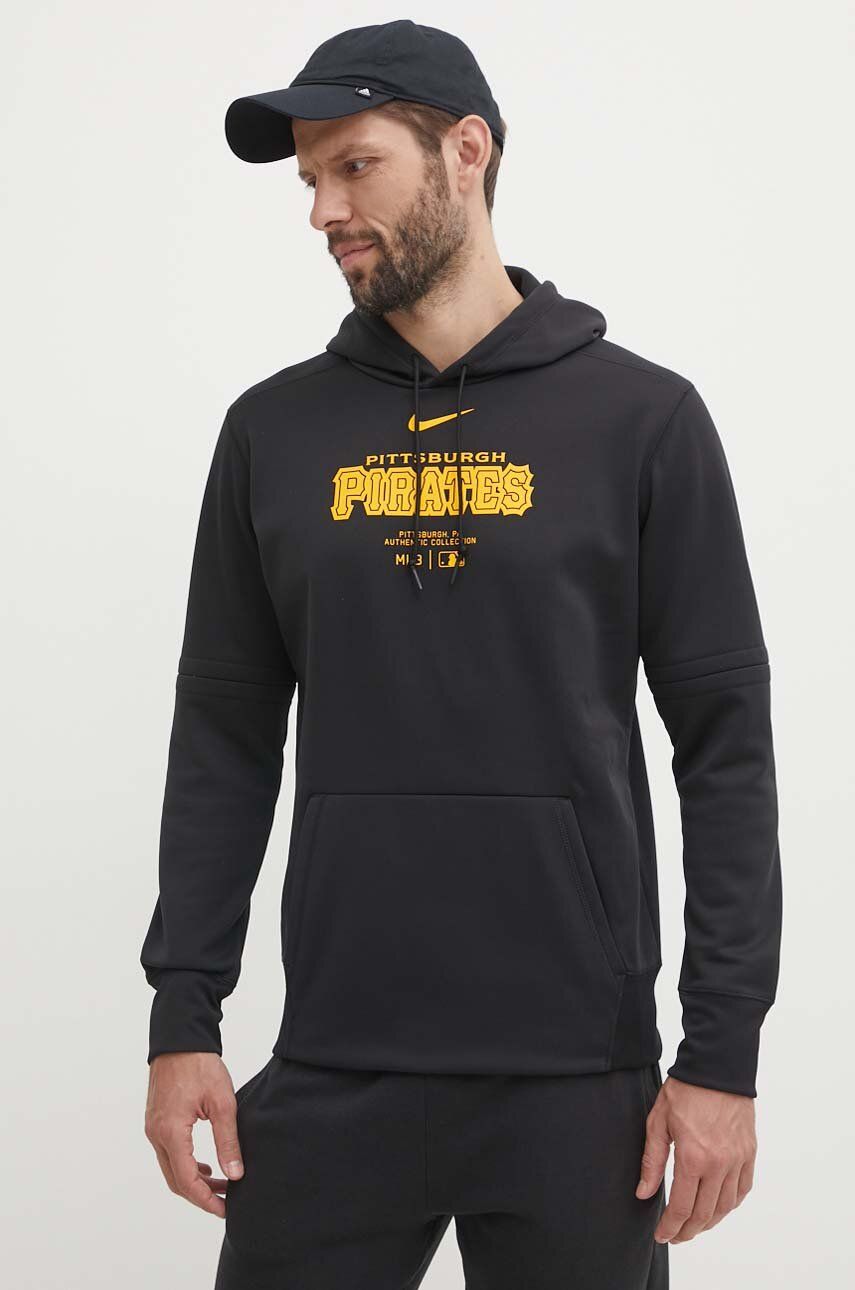 Pulover Nike Pittsburgh Pirates Moški, črna Barva, S Kapuco