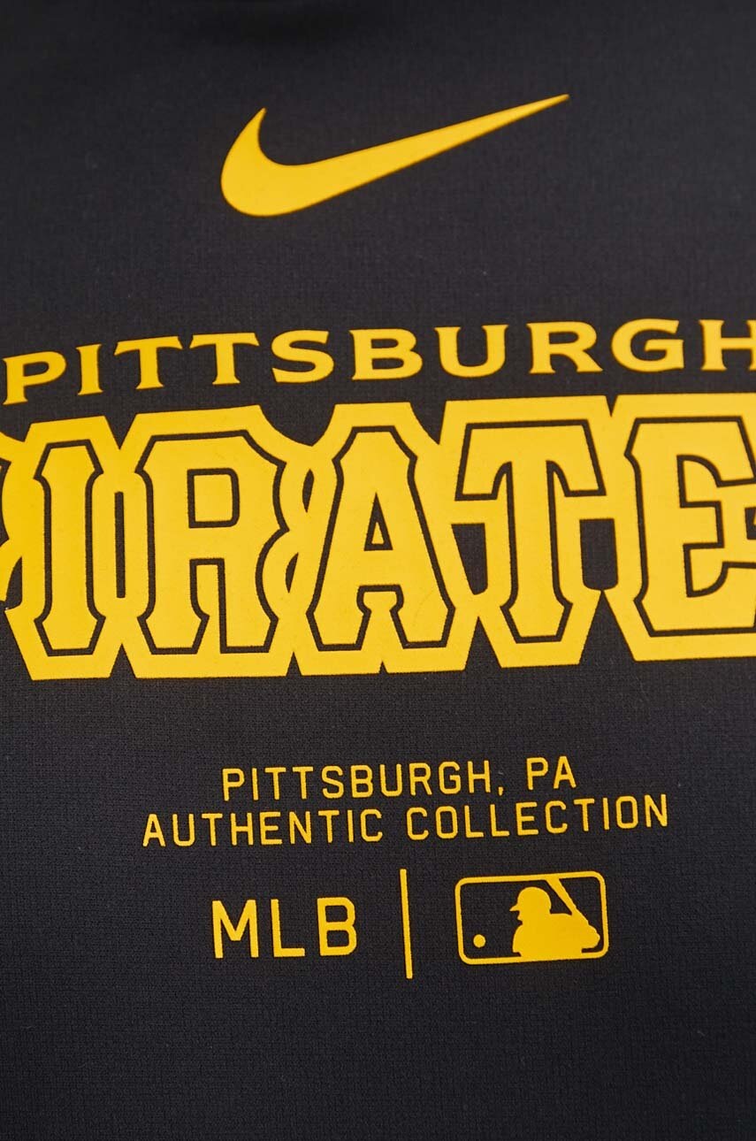 Кофта Nike Pittsburgh Pirates чоловіча колір чорний з капюшоном з принтом 