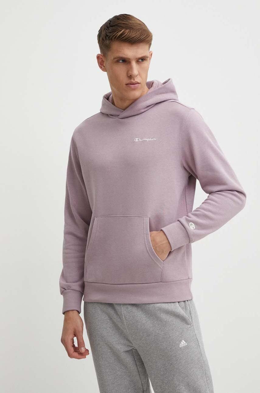 Champion bluza barbati, culoarea violet, cu glugă, neted, E20000