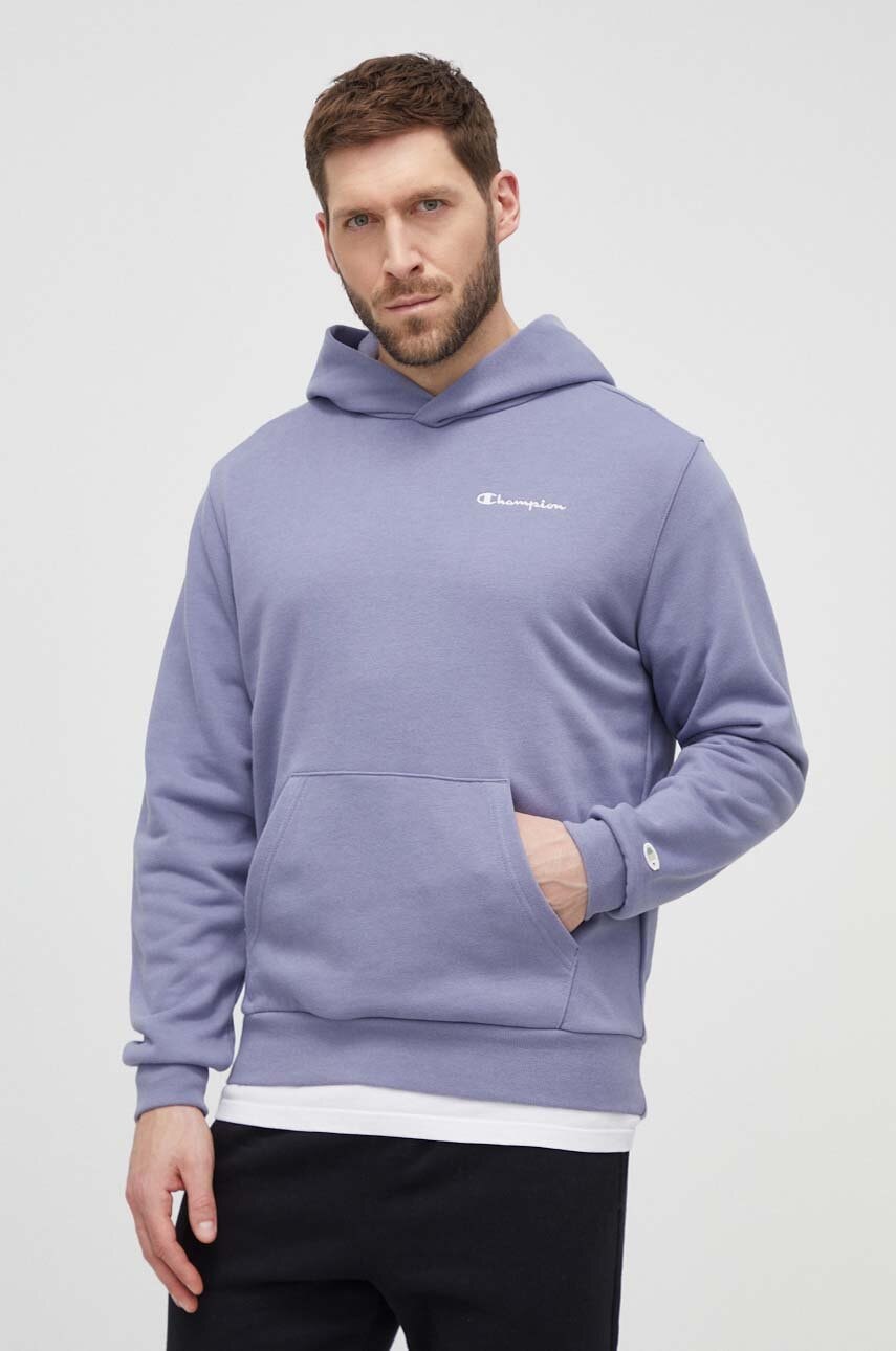 Champion bluza barbati, culoarea violet, cu glugă, neted, E20000