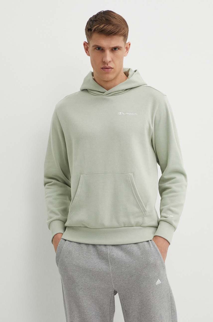 Champion bluza barbati, culoarea verde, cu glugă, neted, E20000 Champion bluza barbati, culoarea verde, cu glugă, neted, E20000