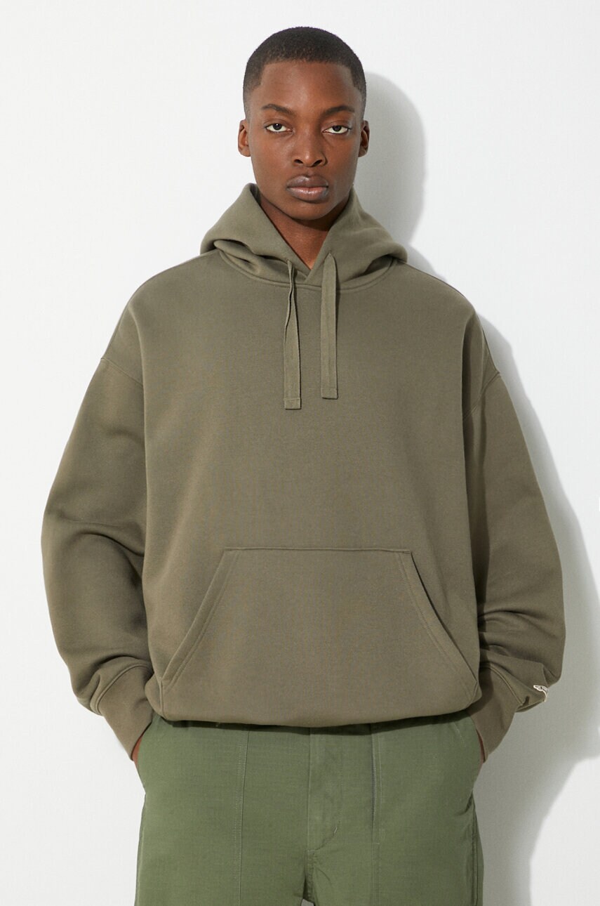 Levně Mikina Vans Premium Standards Surplus Po Hoodie LX pánská, zelená barva, s kapucí, hladká, VN000GVQCHZ1
