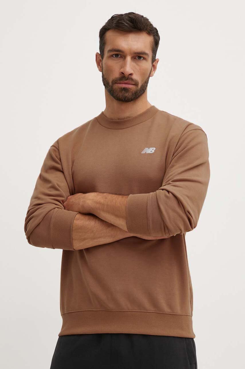

Суичър New Balance в кафяво с изчистен дизайн MT41507WUT, Кафяв