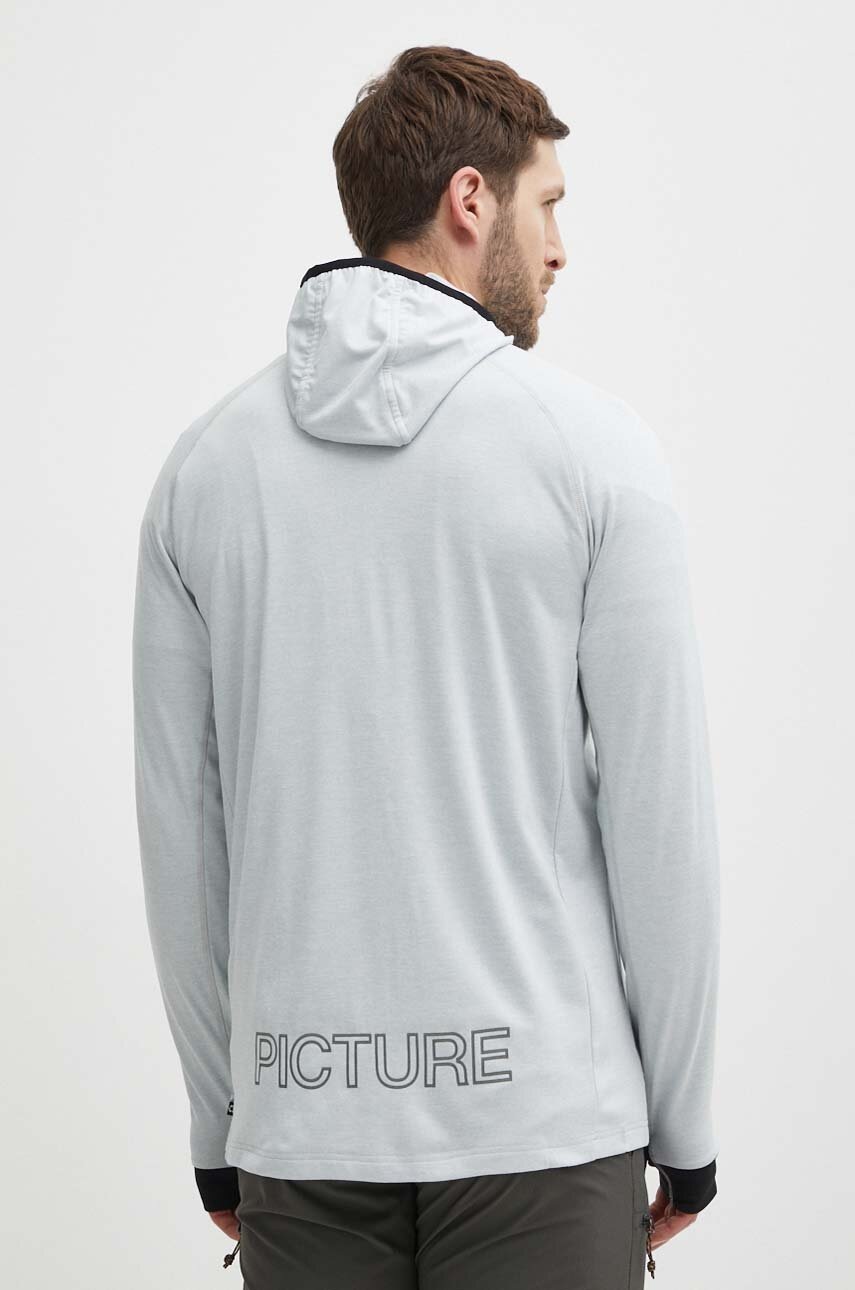 Αθλητική μπλούζα Picture Shari χρώμα: γκρι, με κουκούλα, SMT132 φωτογραφία