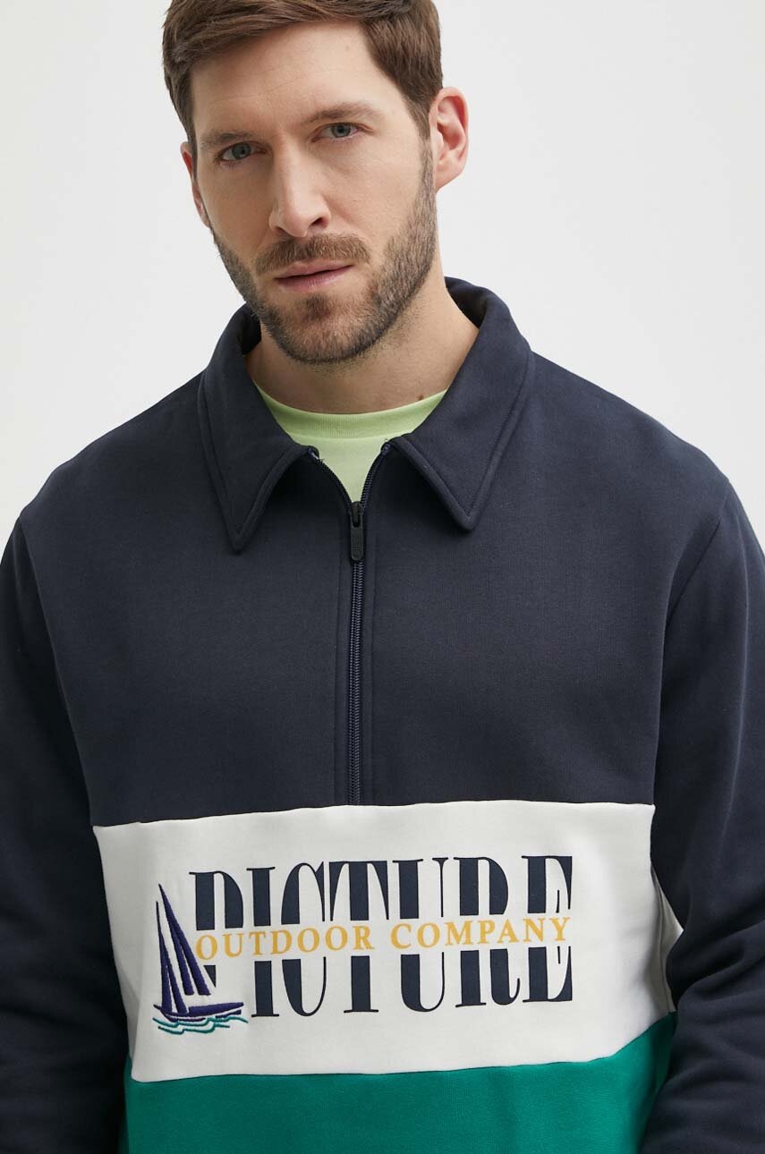 Βαμβακερή μπλούζα Picture Carawa χρώμα: ναυτικό μπλε, MSW439 φωτογραφία