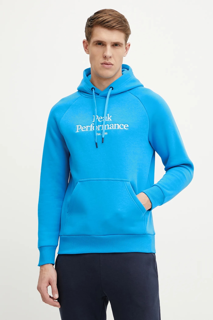 Peak Performance bluza barbati, cu glugă, cu imprimeu