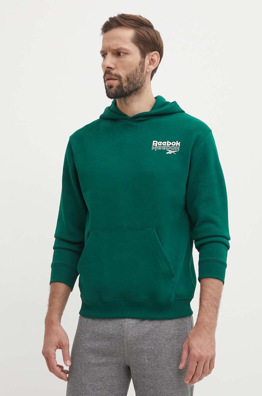 

Суичър Reebok Brand Proud в зелено с качулка с принт 100076388, Зелен
