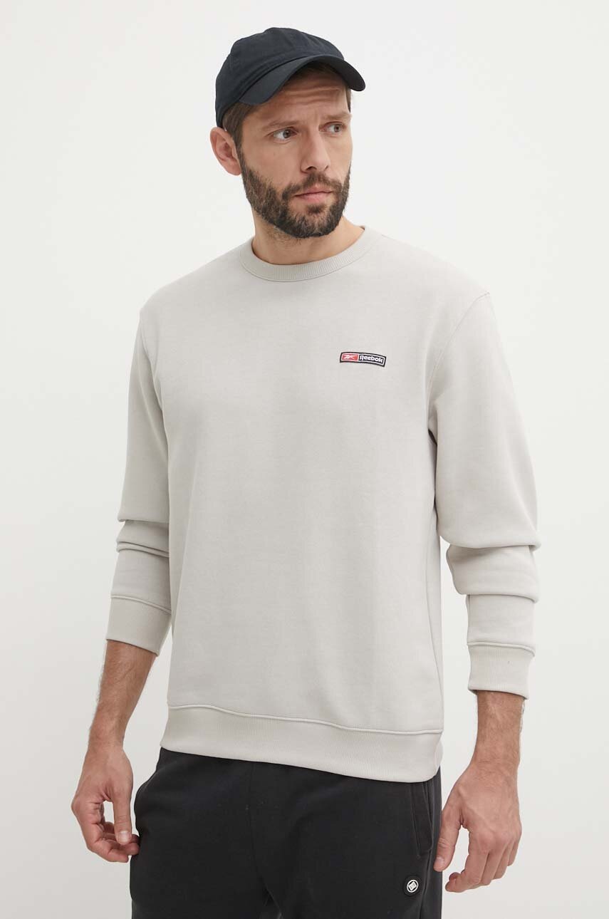 

Суичър Reebok в сиво с изчистен дизайн 100076458, Сив