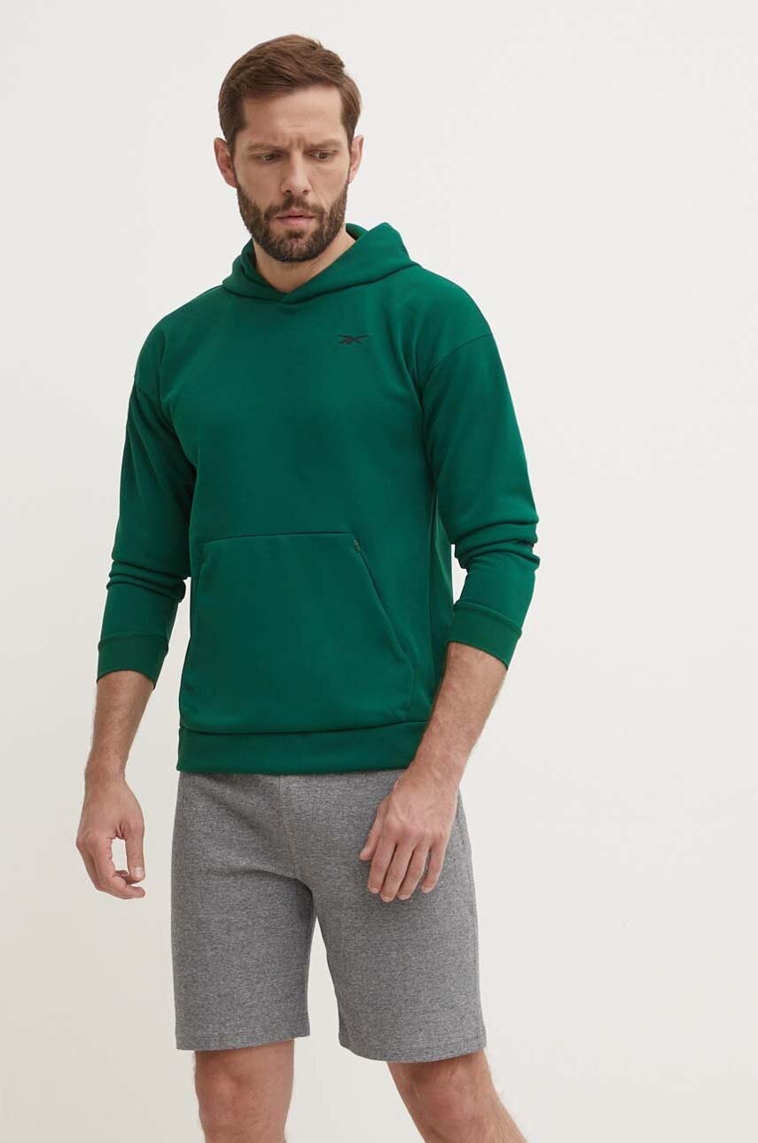 

Суичър Reebok Strength в зелено с качулка с изчистен дизайн 100075763, Зелен
