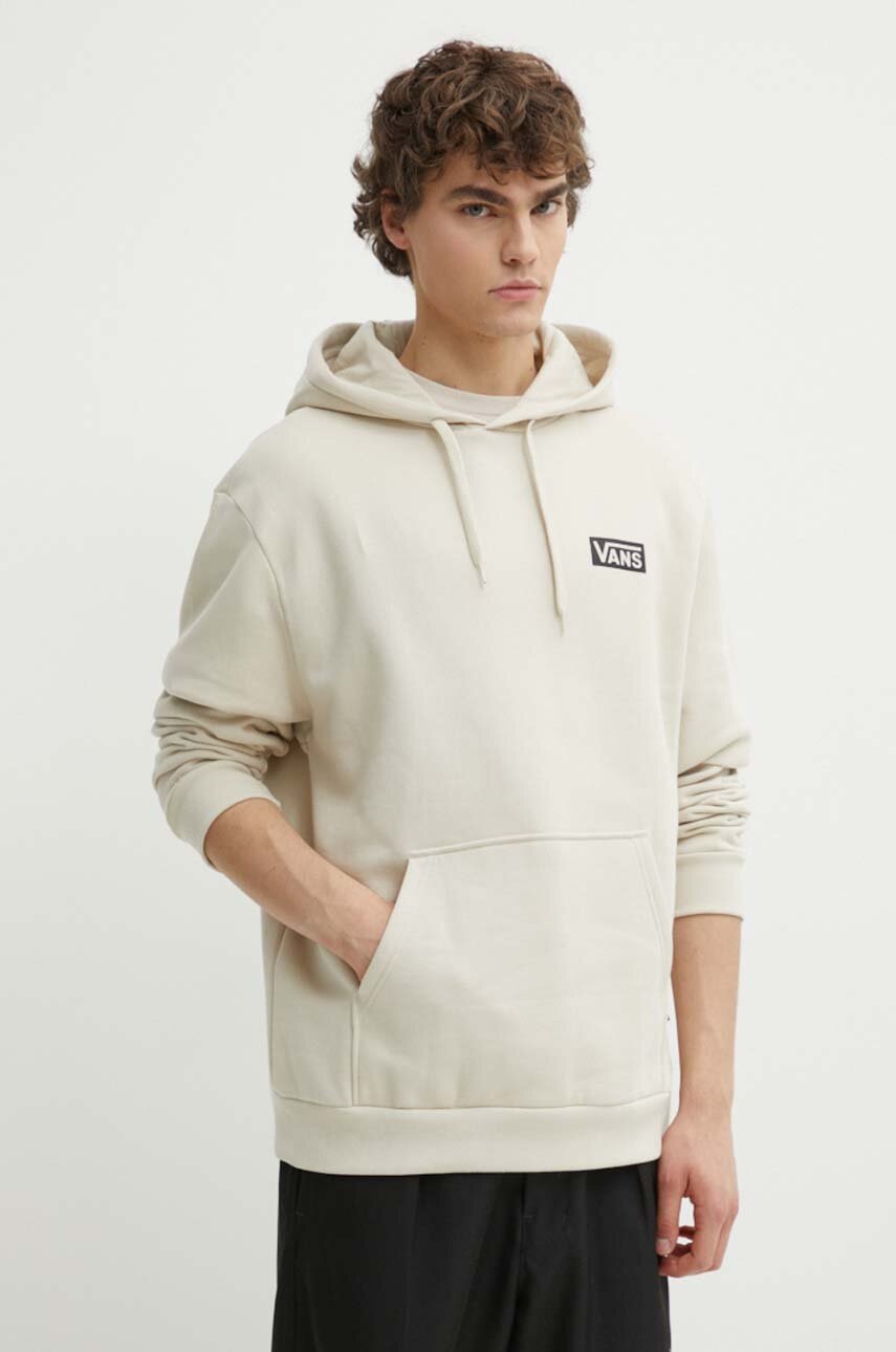 

Памучен суичър Vans в бежово с качулка с принт VN0007FN2N11, Бежов