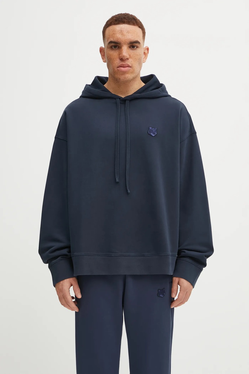 Maison Kitsuné hanorac de bumbac Bold Fox Head Patch Oversize Hoodie
