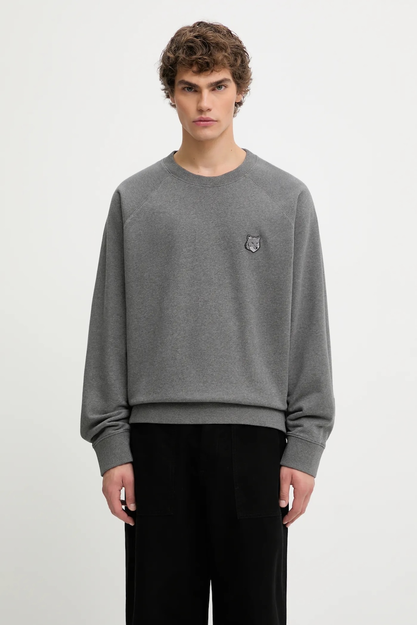 Maison Kitsuné bluza bawełniana Bold Fox Head Patch Oversize Sweatshirt