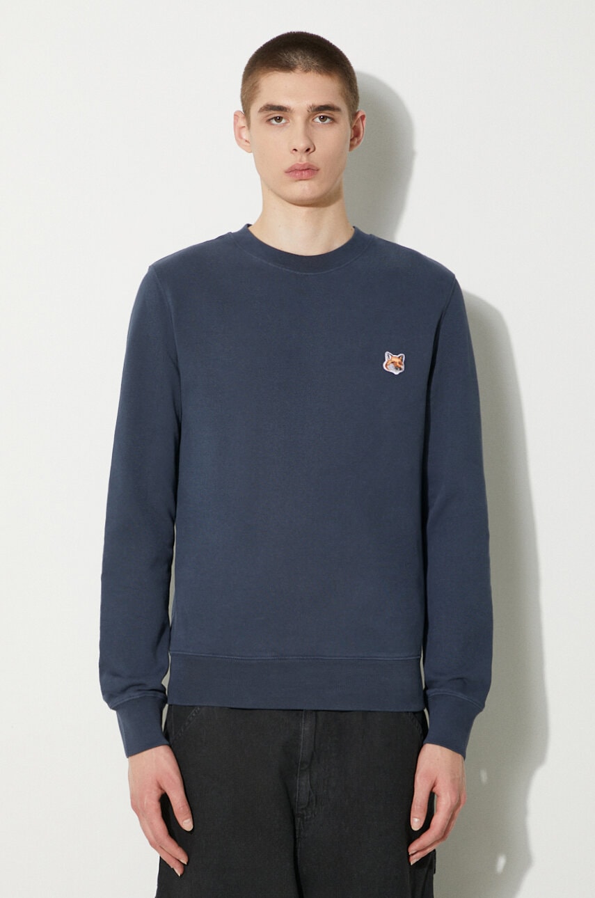 Maison Kitsuné bluza bawełniana Fox Head Patch Regular Sweatshirt