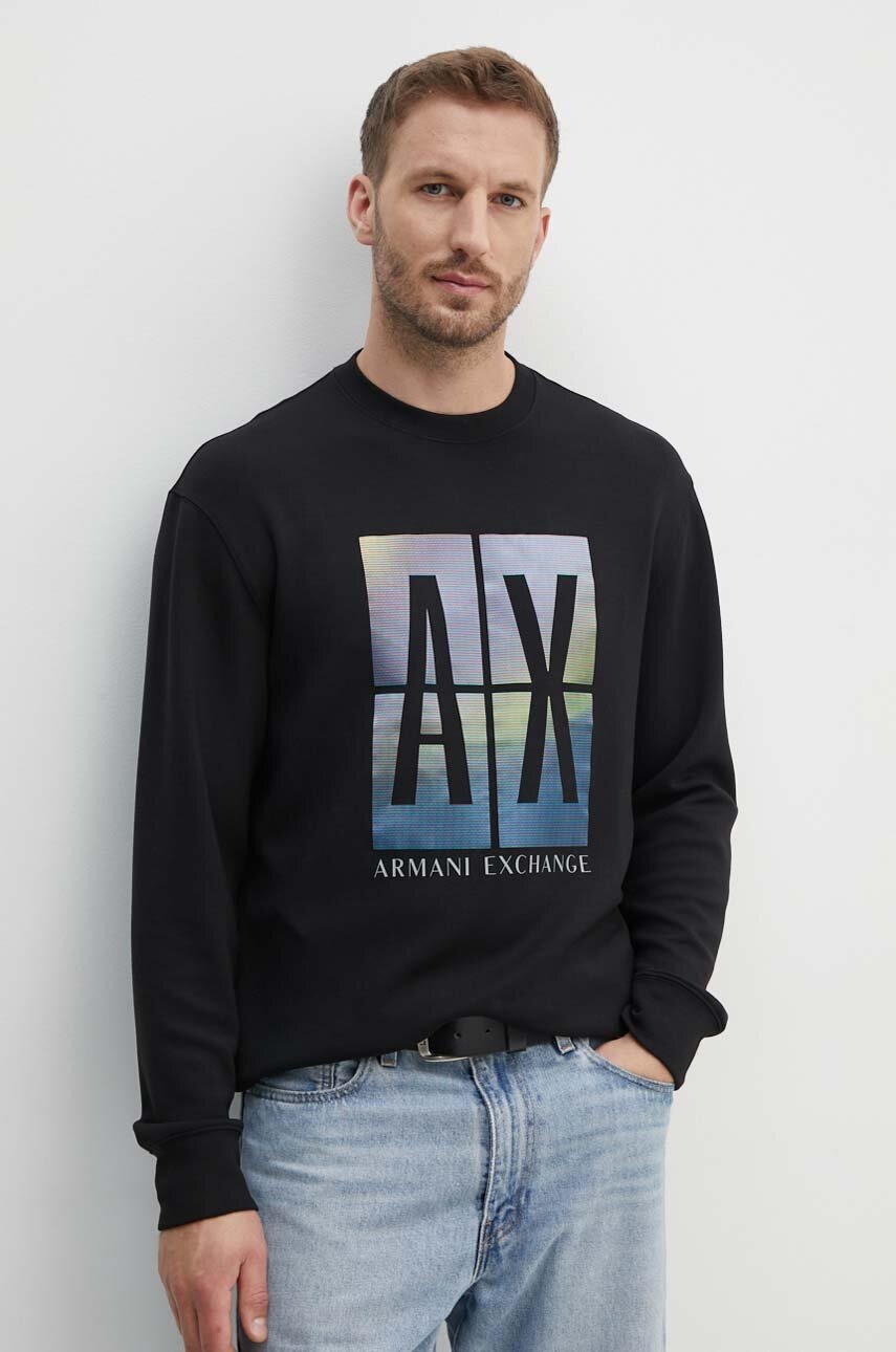 

Суичър Armani Exchange в черно с апликация 3DZMJE ZJZDZ, Черен