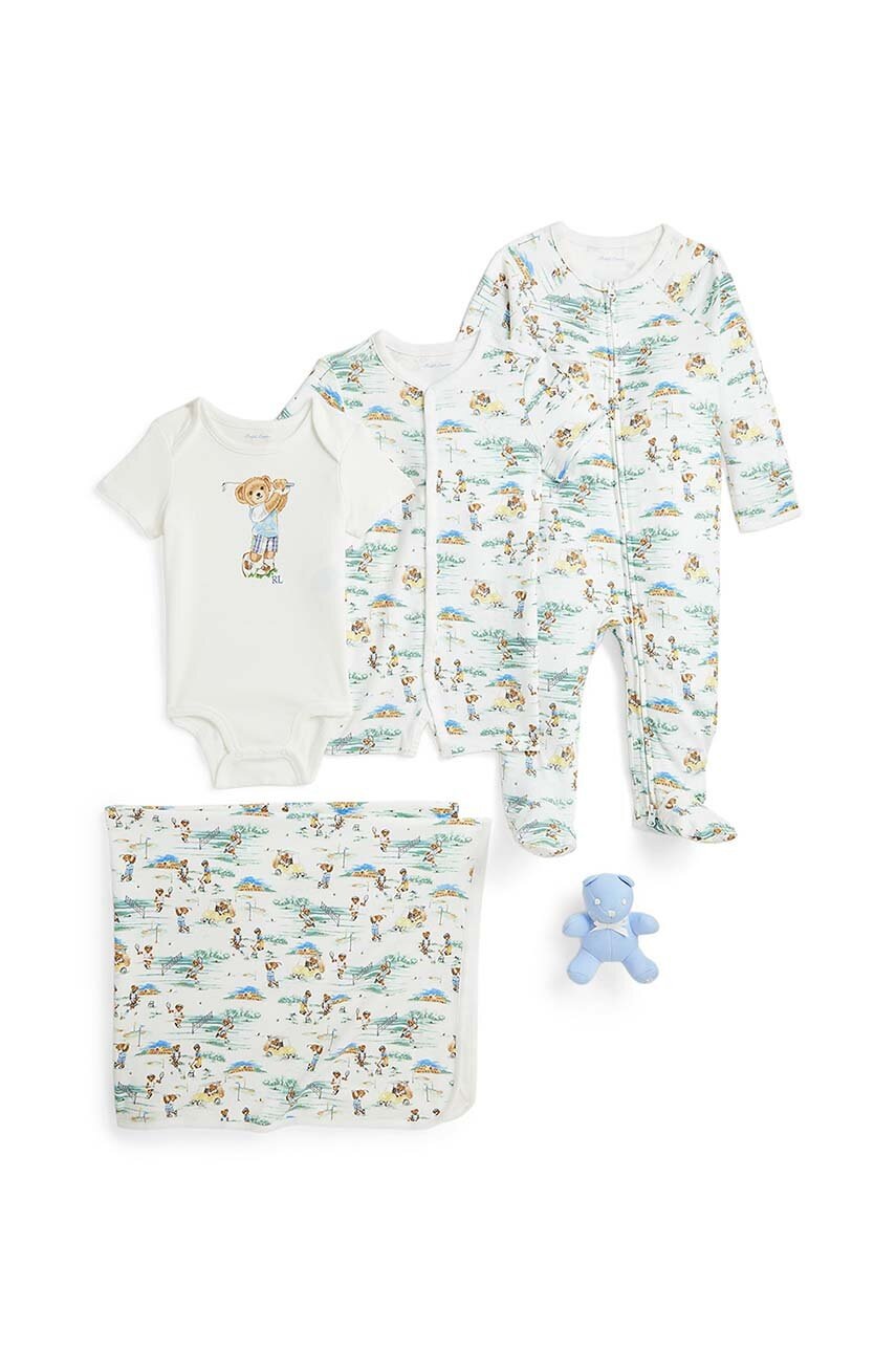 Комплект для младенцев Polo Ralph Lauren цвет зелёный Комплект для младенцев Polo Ralph Lauren цвет зелёный