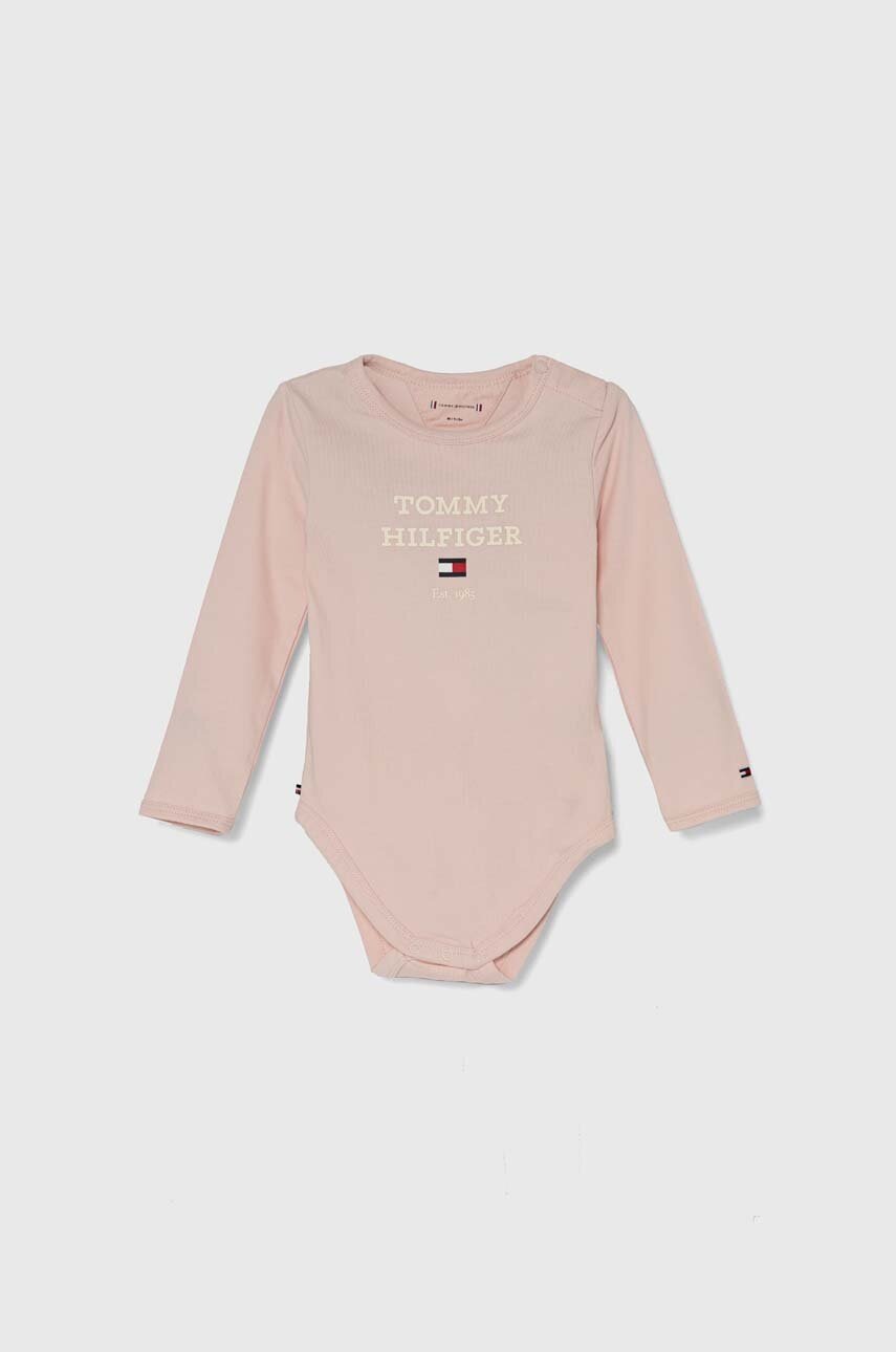 

Бебешко боди Tommy Hilfiger, Розов