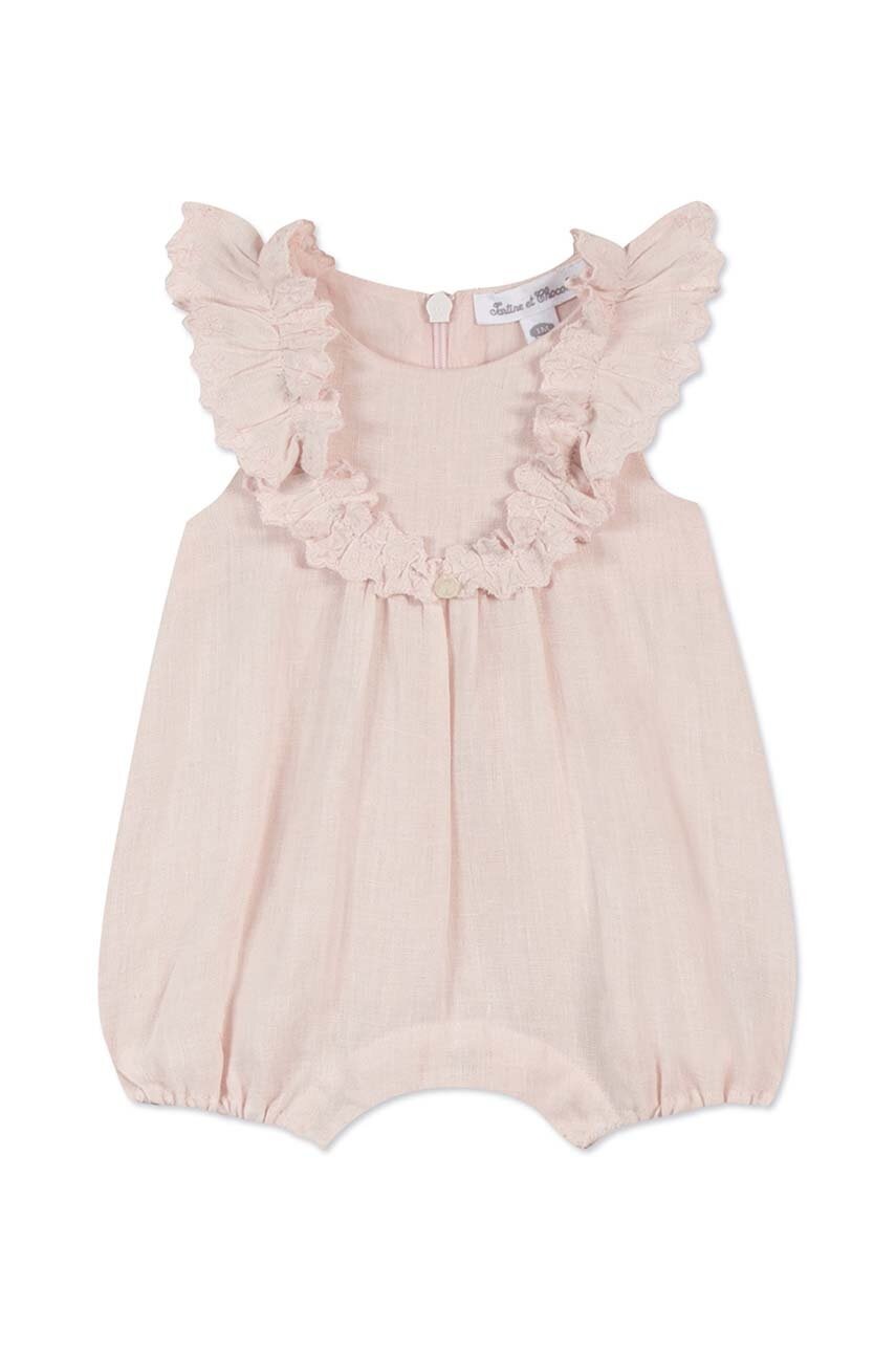 Дитячий лляний ромпер Tartine et Chocolat Дитячий лляний ромпер Tartine et Chocolat