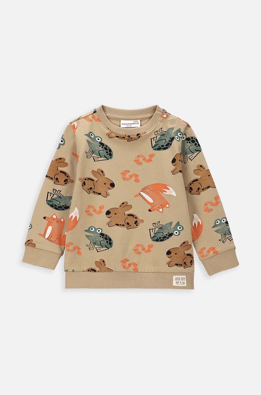 Детский лонгслив Coccodrillo цвет бежевый узорный Детский лонгслив Coccodrillo цвет бежевый узорный