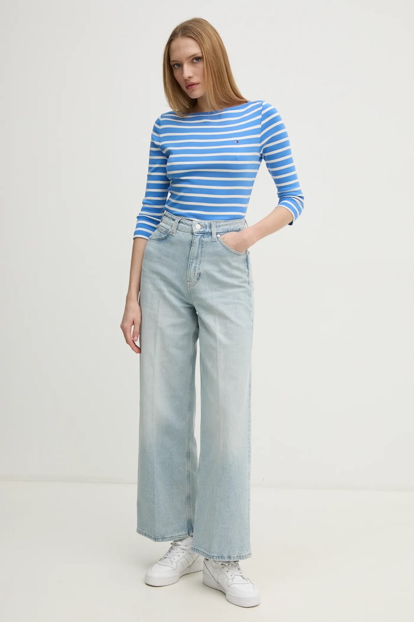 Хлопковый лонгслив Tommy Hilfiger WW0WW40589 Хлопковый лонгслив Tommy Hilfiger WW0WW40589