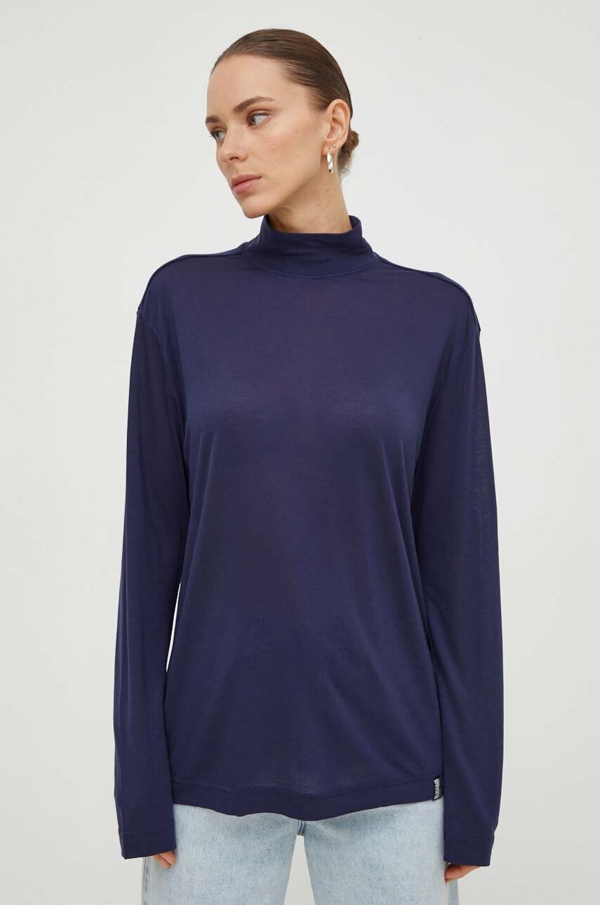 G-Star Raw longsleeve femei, cu turtleneck