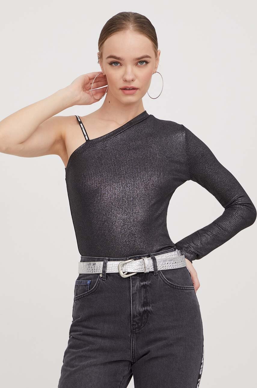 Levně Halenka Karl Lagerfeld Jeans šedá barva, hladká