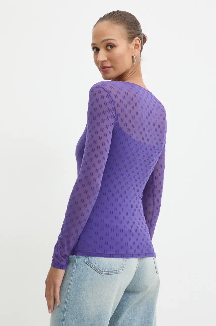 Karl Lagerfeld Longsleeve Femei, Culoarea Violet