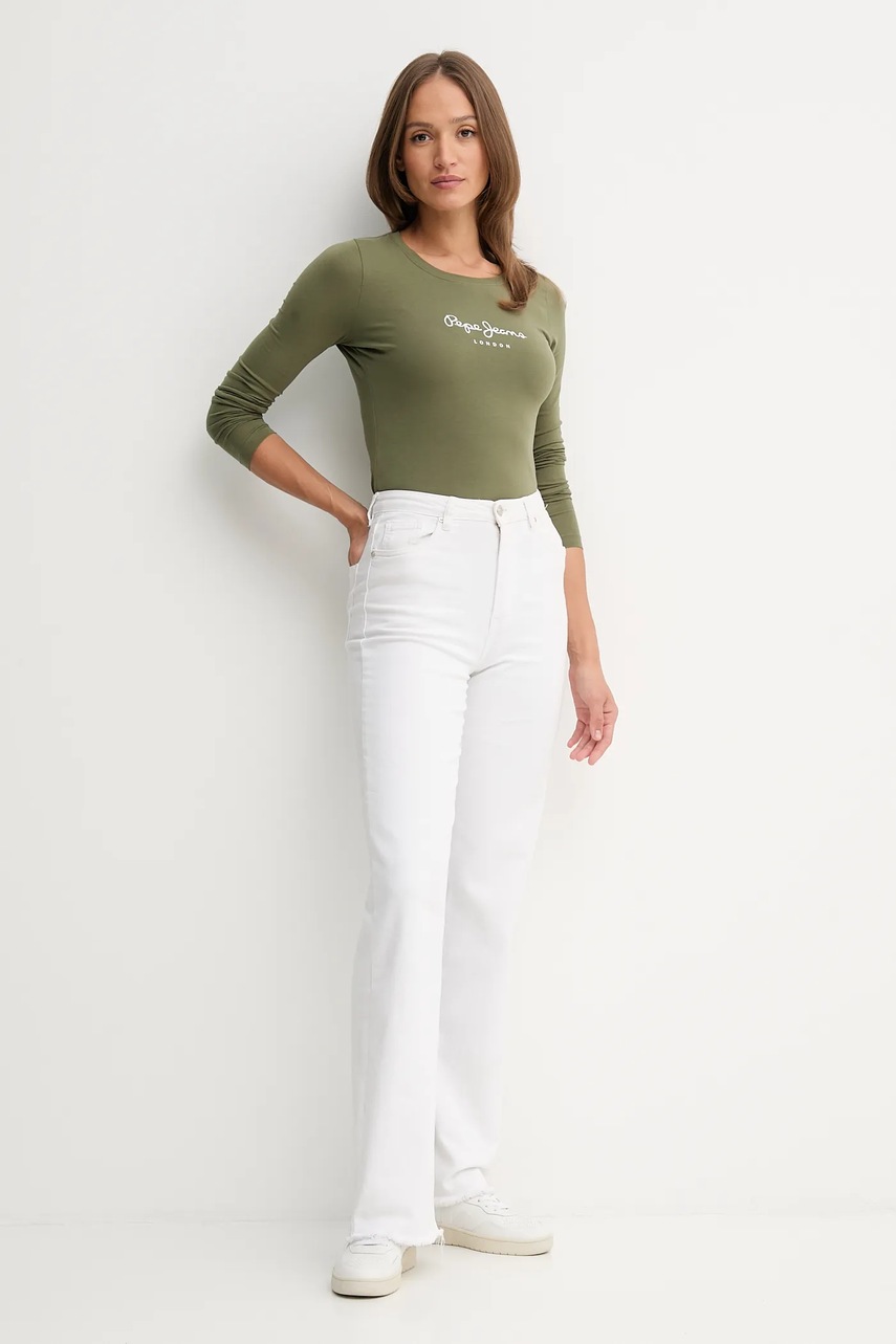 Лонгслив Pepe Jeans цвет зелёный Лонгслив Pepe Jeans цвет зелёный