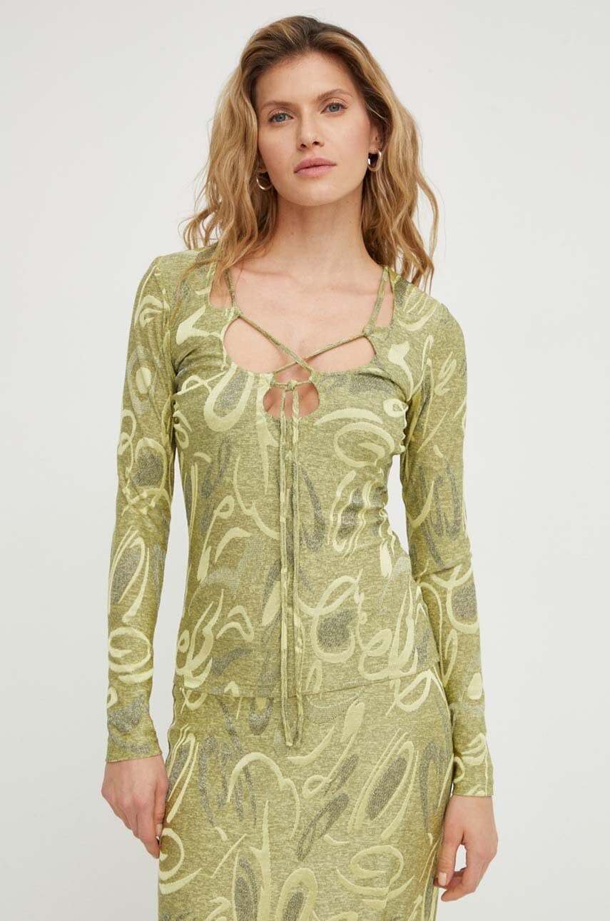 Résumé longsleeve femei, culoarea verde