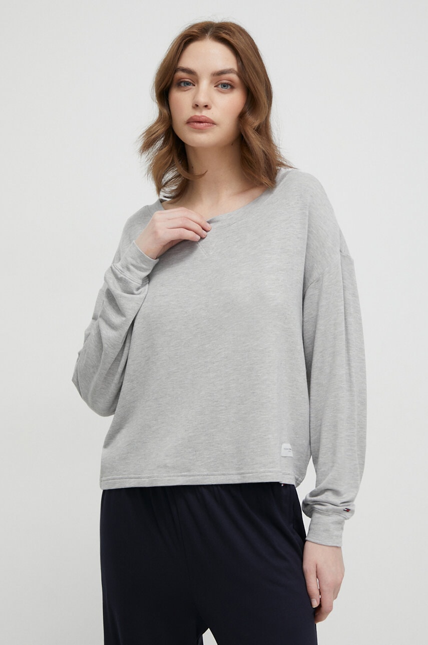 

Домашна блуза с дълги ръкави Tommy Hilfiger в сиво UW0UW05191, Сив