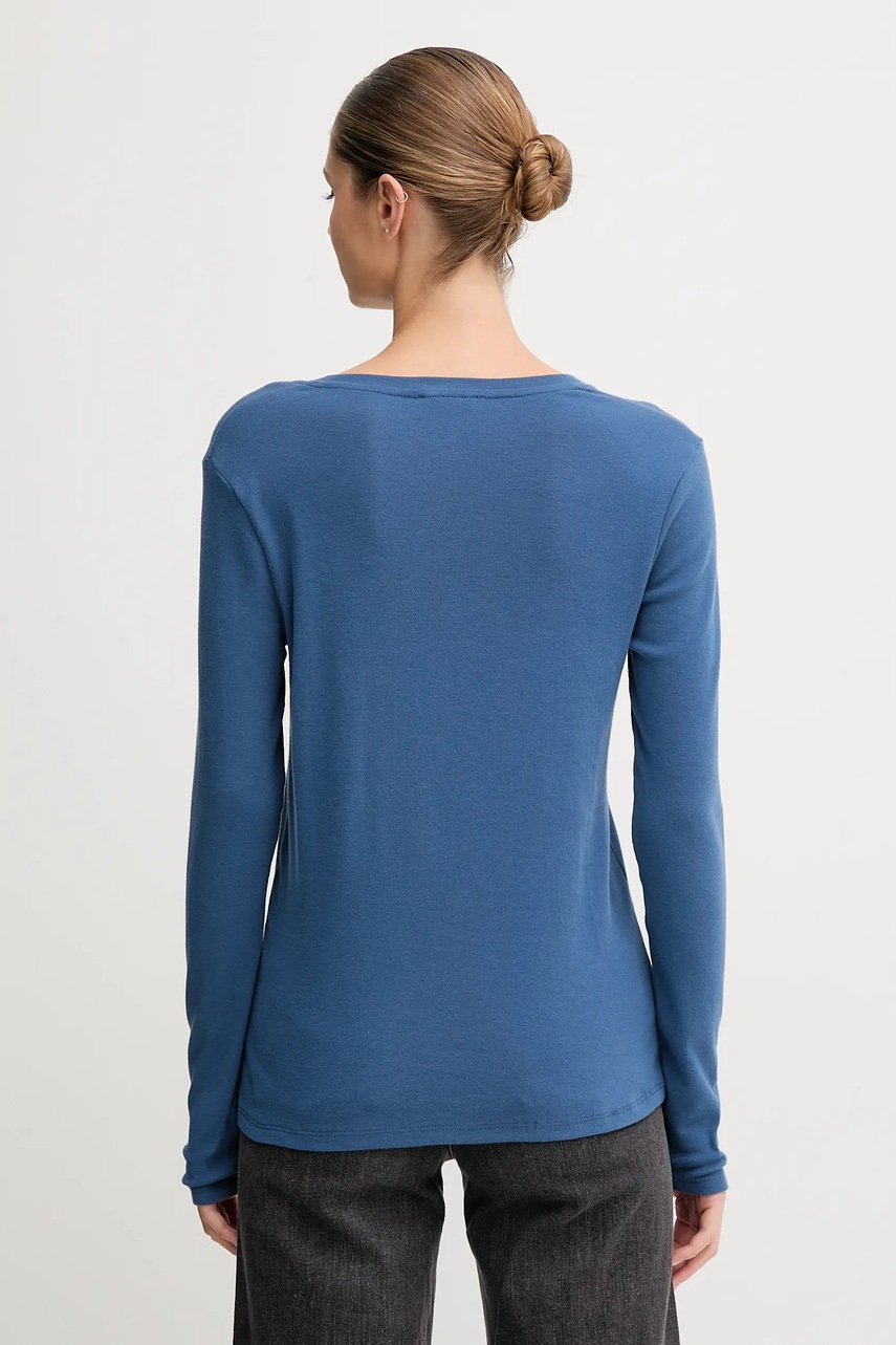 Хлопковый лонгслив United Colors of Benetton цвет зелёный 3GA2E4245