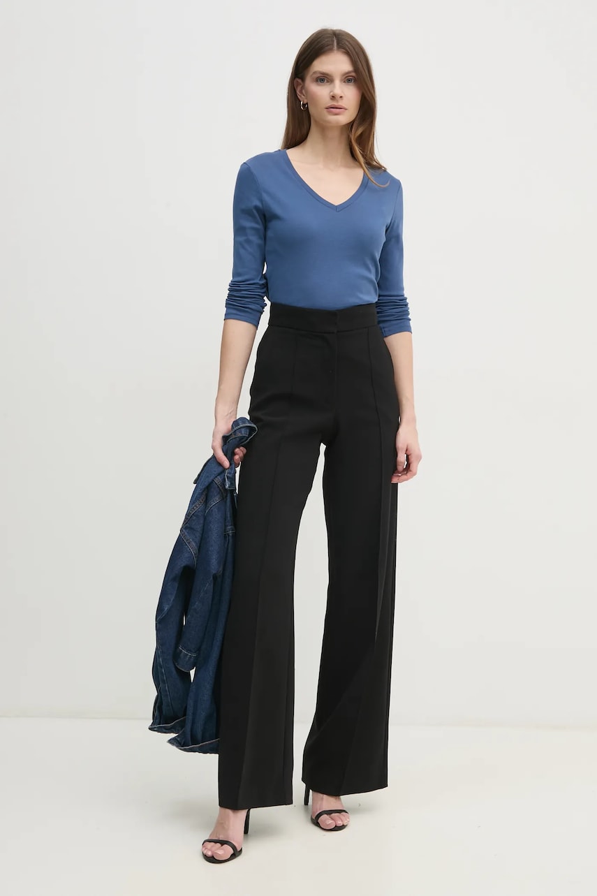 Хлопковый лонгслив United Colors of Benetton цвет зелёный 3GA2E4245 Хлопковый лонгслив United Colors of Benetton цвет зелёный 3GA2E4245