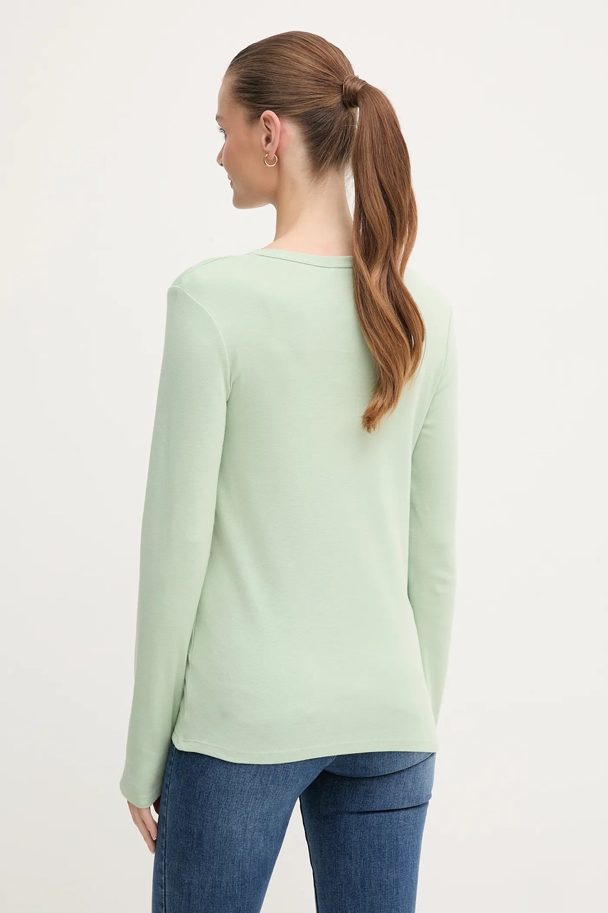 Хлопковый лонгслив United Colors of Benetton цвет розовый 3GA2E16F9