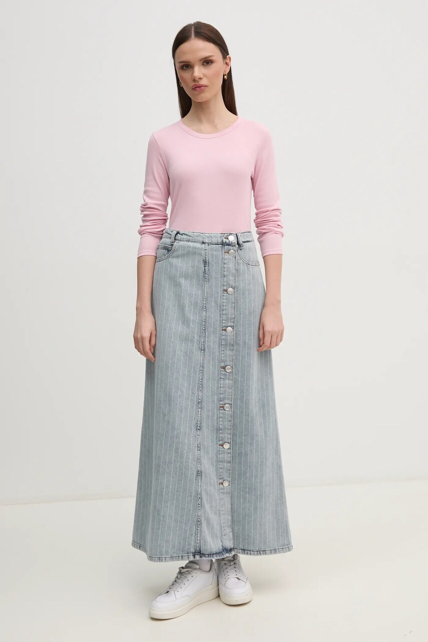 Хлопковый лонгслив United Colors of Benetton цвет розовый 3GA2E16F9 Хлопковый лонгслив United Colors of Benetton цвет розовый 3GA2E16F9