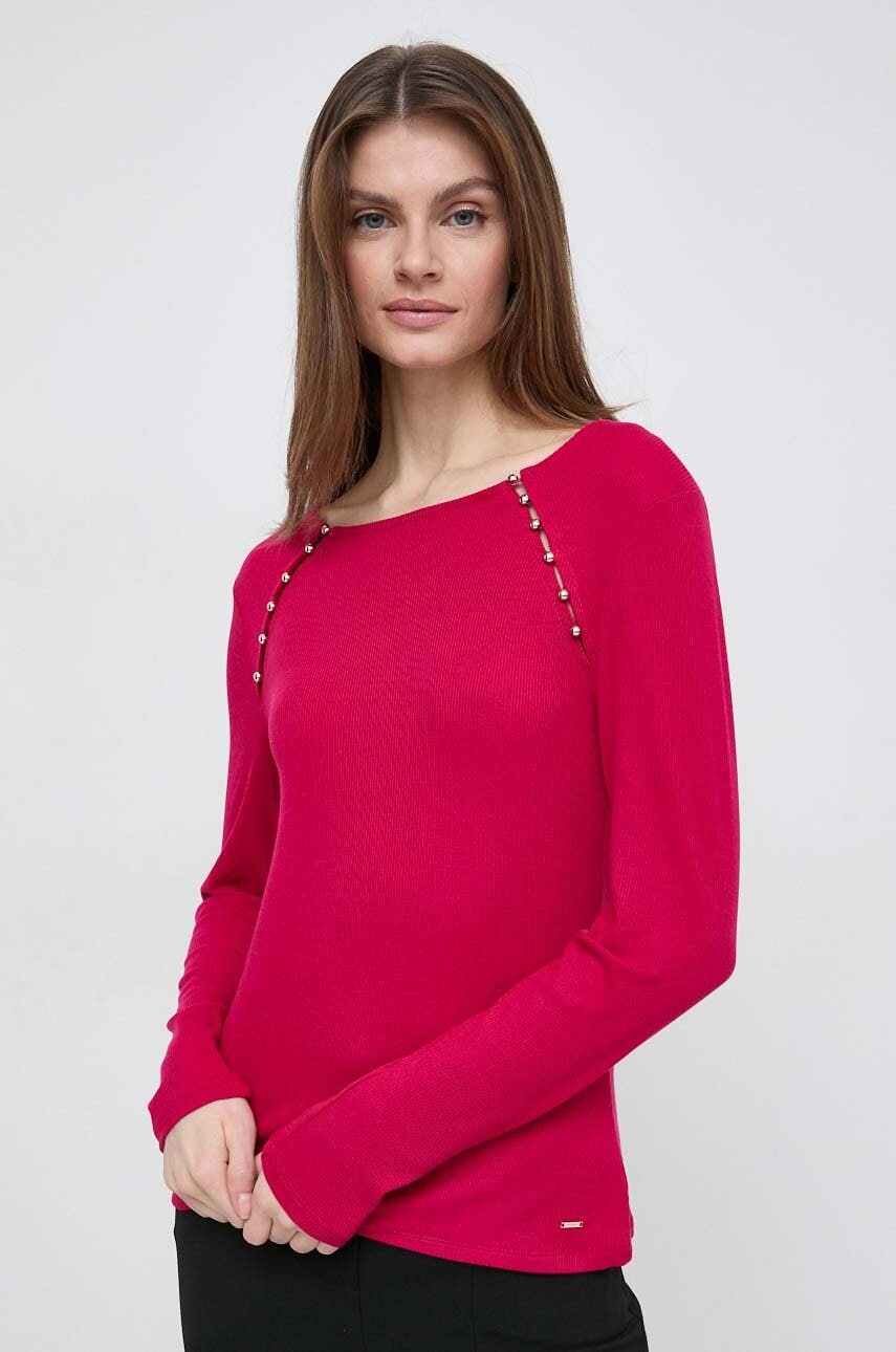 Morgan longsleeve femei, culoarea roz
