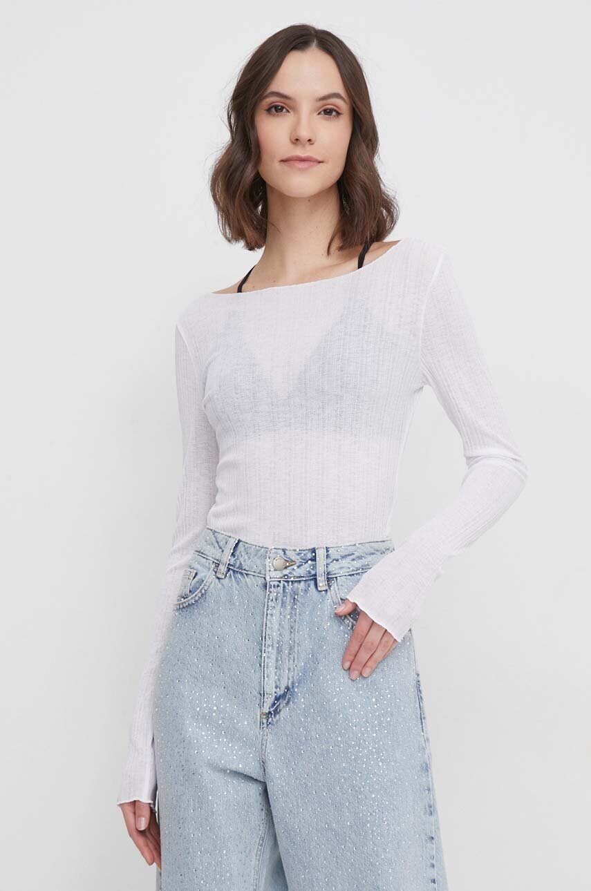 

Блуза с дълги ръкави Calvin Klein Jeans в бяло J20J223114, Бял