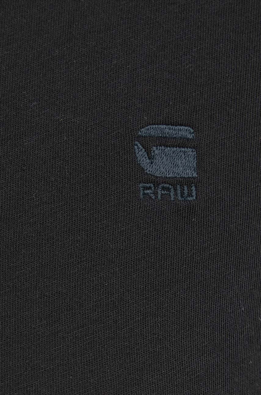 Бавовняний лонгслів G-Star Raw колір чорний 