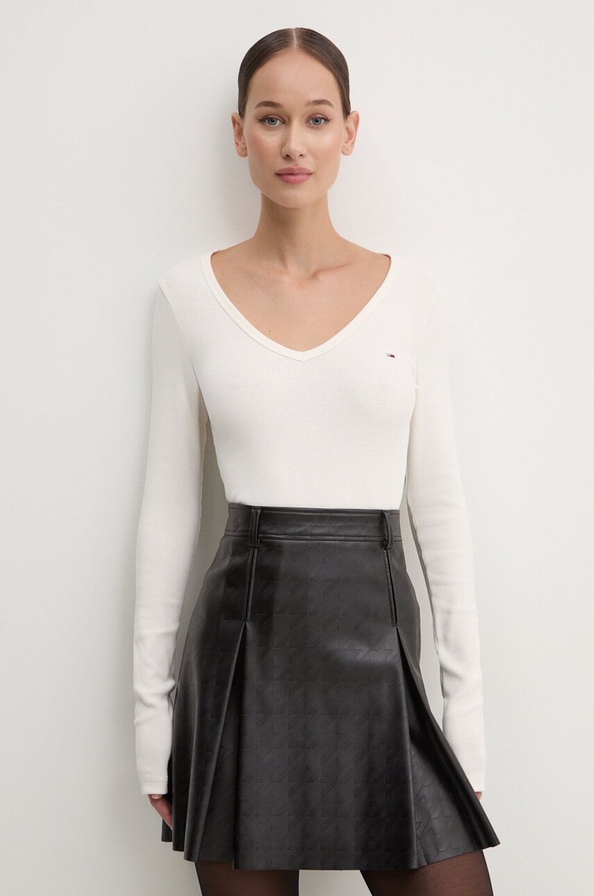 

Блуза с дълги ръкави Tommy Jeans в бежово, Бежов