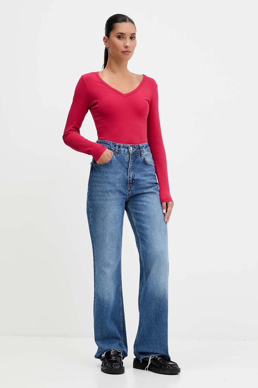 Лонгслив Tommy Jeans цвет чёрный DW0DW17990