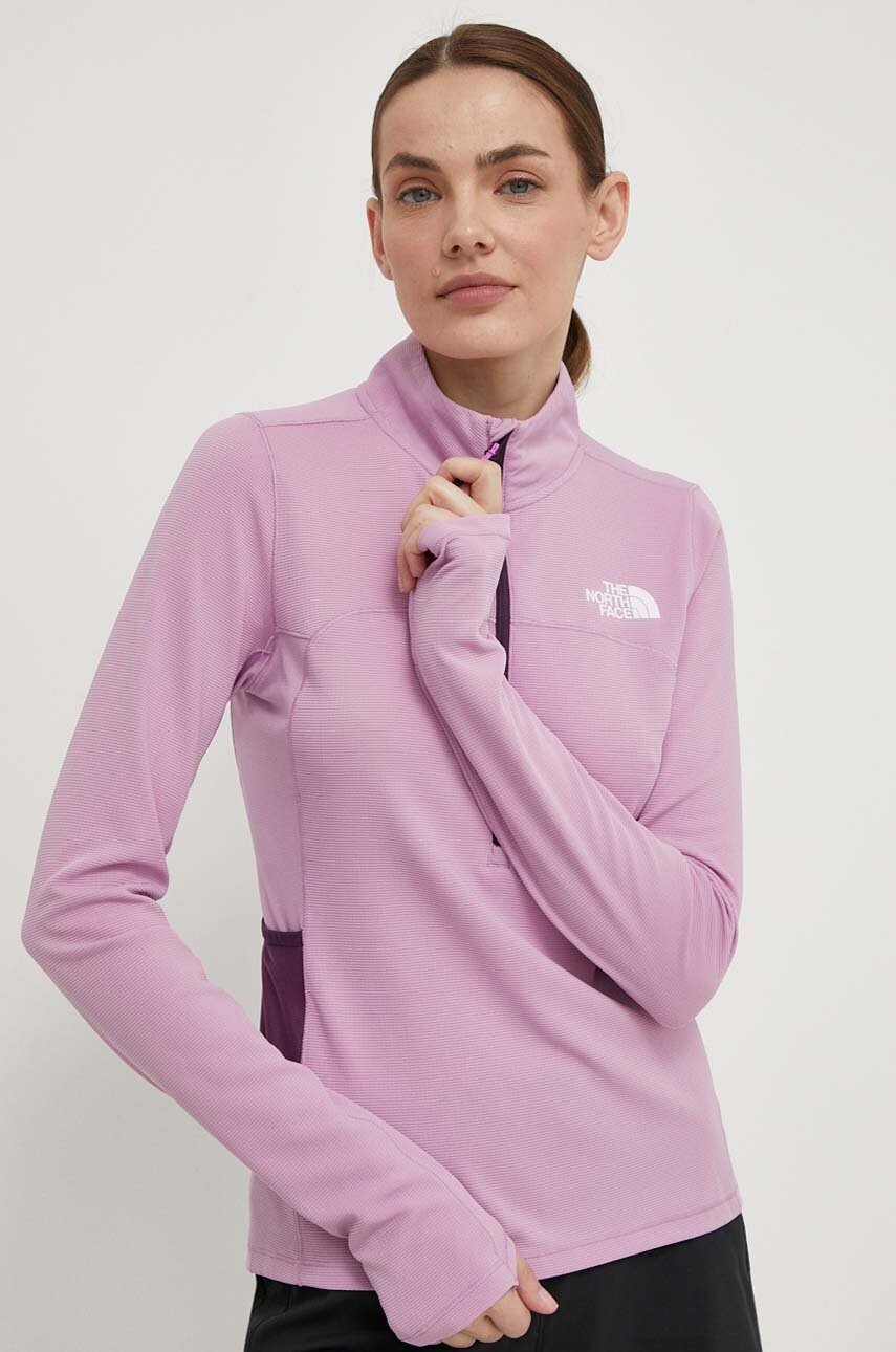 The North Face longsleeve sport Sunriser culoarea violet, NF0A84LHWOU1