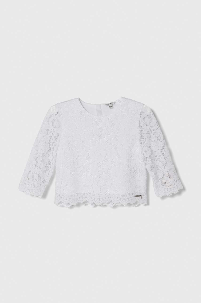 Детская блузка Guess цвет белый однотонная в Кропивницком Детская блузка Guess цвет белый однотонная в Кропивницком