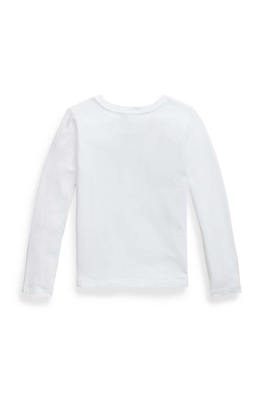 Дитячий бавовняний лонгслів Polo Ralph Lauren колір білий 312841122030