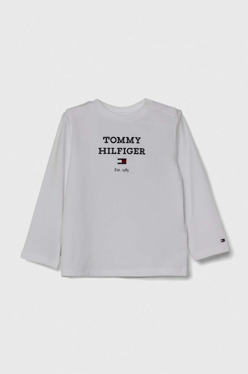 

Лонгслив для младенцев Tommy Hilfiger цвет белый с принтом