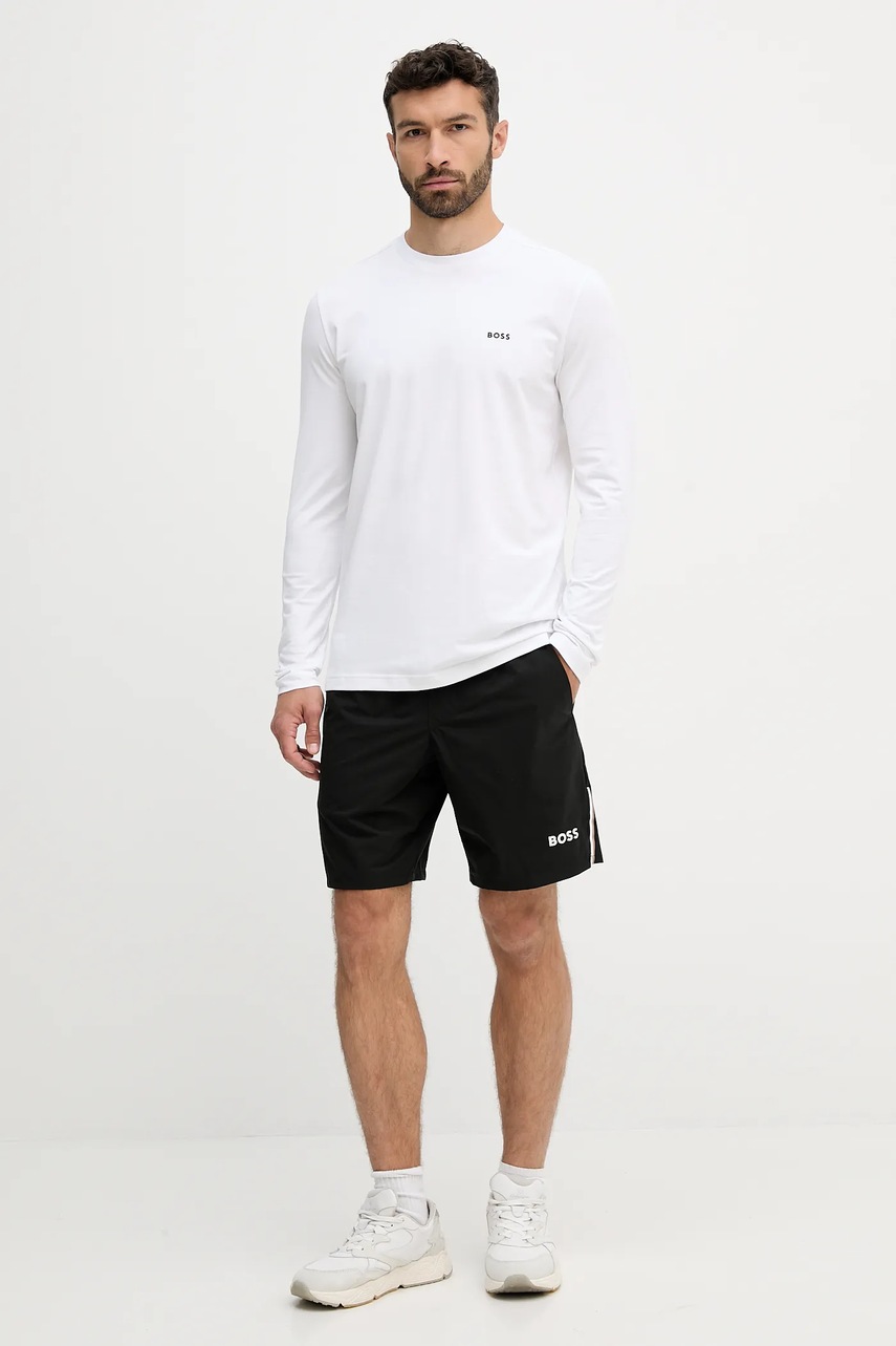 Лонгслив BOSS Green цвет чёрный однотонный 50506365